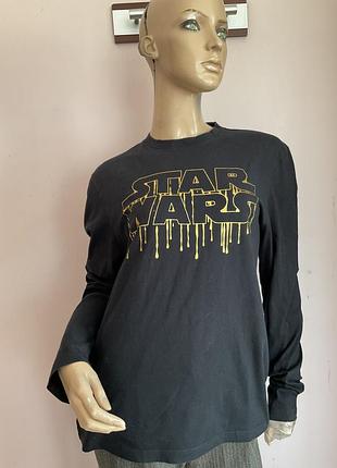Чорна бавовняна футболка / m/ brend star wars