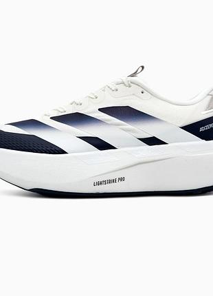 Мужские кроссовки adidas adizero evo sl white blue адидас белого с синим цветами