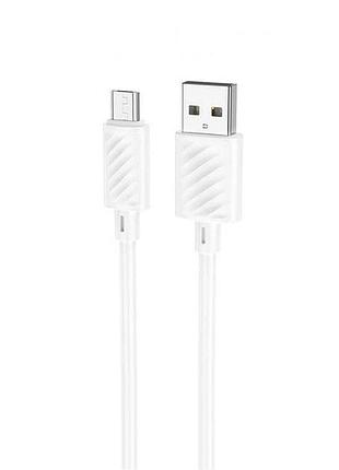 Кабель usb-micro usb hoco x88 2.4a 1m white