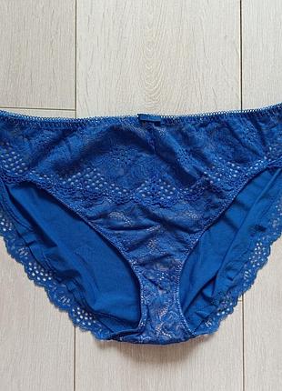 Синие кружные трусики ажурные трусы кружевные l xl 12 14 42 48 50