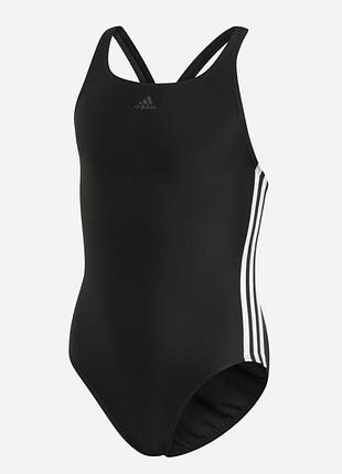 Дитячий суцільний купальник adidas performance dq3319 у чорному кольорі.