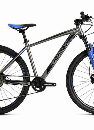 Велосипед гірський 29" crosser solo 21 рама 21", 1x12 shimano deore, алюміній, дискові гідравлічні синій