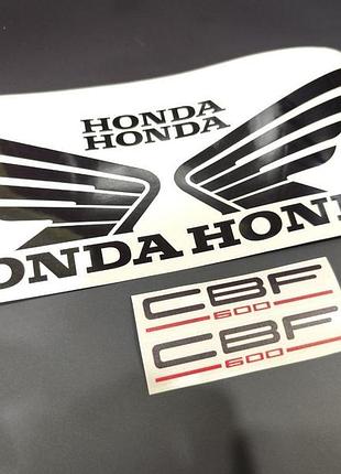Наклейки на мотоцикл бак пластик honda на мотоцикл хонда cbf цбф 600 чорные глянцевые крылья без фона