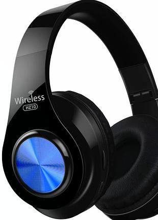 Беспроводные накладные наушники bluetooth wireless — полноразмерная гарнитура с мощным басом и шумоподавлением черные