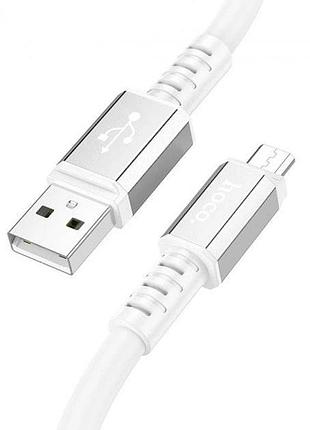 Кабель usb-micro usb hoco x85 2.4 a 1m white