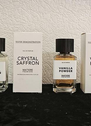 Тестер matiere premiere vanilla powder чи crystal saffron 100мл