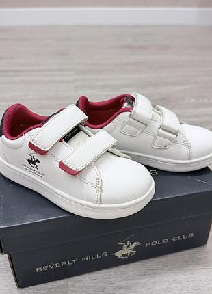 Білі дитячі кеди polo на липучках