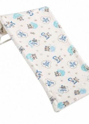 Хлопковый лежак в ванную для купания малышей tega baby 42х20х14 см л2
