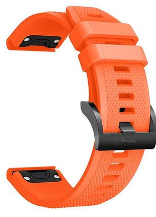 Силиконовый ремешок primo для часов garmin fenix 7x / fenix 7x pro / fenix 8 51mm - orange