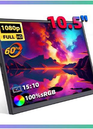 Портативний монітор zsus pm10a чорний 10,5 дюймів 1920x1280 60 гц для ноутбука ігровий екран