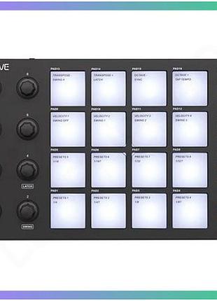 Бездротовий midi-контроллер m-vave smc-pad чорний музичний контролер для творчості midi-контролер