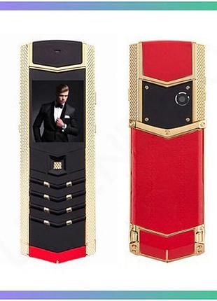 Телефон h-mobile v1 hope v1 червоний-золотий стиль vertu для дзвінків та повідомлень