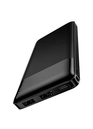 Power bank hoco j72 10000 mah 2×usb 2a type-c micro-usb для смартфонів і гаджетів