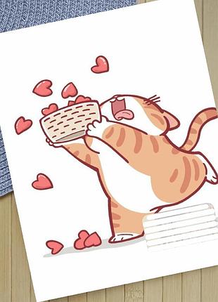 Зошит котик cat на скобі в лінію (28342)