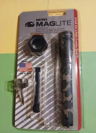 Ліхтарик вінтажний mini maglite, l 14,5см, модель м2а02се, сша, без батарейок, в упаковці.
