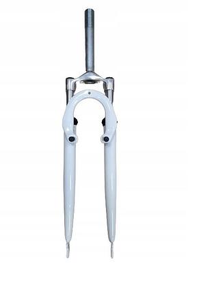 Вилка mode 28" 1 -1/8" v-brake амортизована, біла (350435)