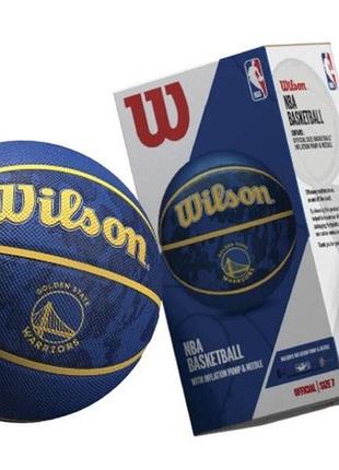 М'яч баскетбольний в подарунковій коробці + насос wilson nba team tiedye bskt gs warriors size 7
