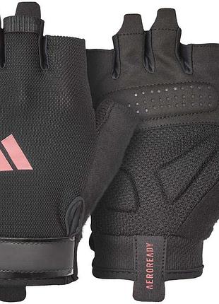 Рукавички для тренінгу adidas essential training gloves чорний, рожевий жінки s