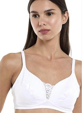 Базовий, котоновий, бюстгальтер, в білому кольорі, без кісточок, від дорогого бренду: m&s 🫶