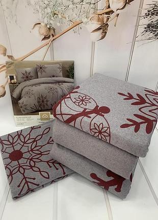 Постельное белье фланелевое байковое евро размер cotton collection 016