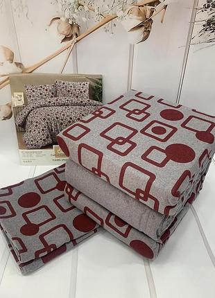 Постельное белье фланелевое байковое евро размер cotton collection 010