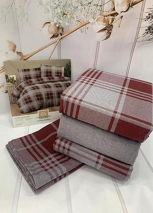 Постельное белье фланелевое байковое евро размер cotton collection 09