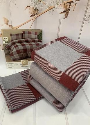 Постельное белье фланелевое байковое евро размер cotton collection 013