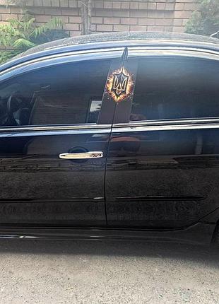 Вітровики з хромованим молдингом niken luxury (4 шт) для mitsubishi lancer x 2008- рр