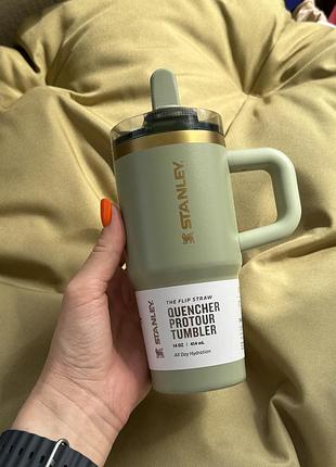 Термочашка stanley the quencher protour flip straw tumbler juniper 14oz/414мл