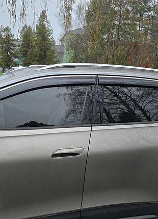 Вітровики з хромованим молдингом niken luxury (4 шт) для volkswagen id.6 2021- рр