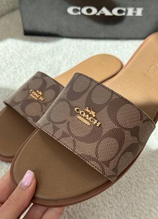 Шльопки coach шльопанці coach