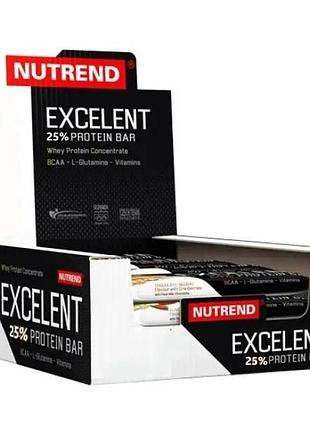 Протеиновый батончик nutrend excelent 25% protein bar 85 г лимон - творог - малина 18 шт (720740)