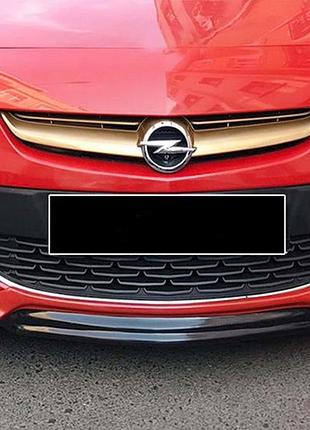 Передний лип dpt v-1 (черный глянец) для opel astra j 2009-2015 гг