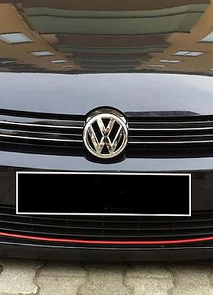 Передня lip накладка dpt v-2 (під фарбування) для volkswagen golf 6 2008-2014 рр