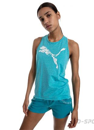 Спортивная майка puma twist it logo tank caribbean sea heather