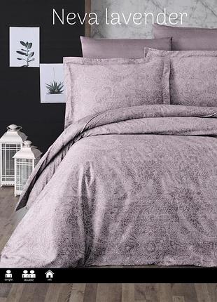 Постельное белье сатин люкс issi home neva lavender евро размер
