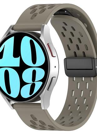 Универсальный ремешок universal 22mm silicone с магнитной застёжкой для samsung/amazfit/huawei dark grey