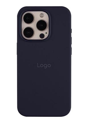 Чохол silicone case full size (aa) для iphone 15 pro max dark blue
