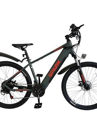 Велосипед с электромотором spark e-mtb shadow 15" 48v/500w/12,8ah хаки (м)