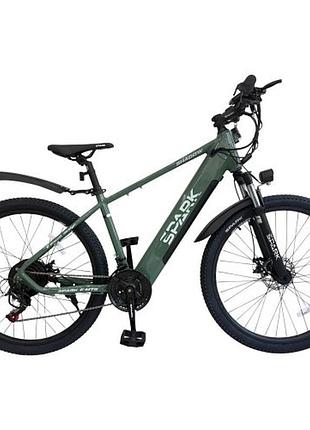 Велосипед с электромотором spark e-mtb shadow 15" 48v/500w/12,8ah темно-зеленый