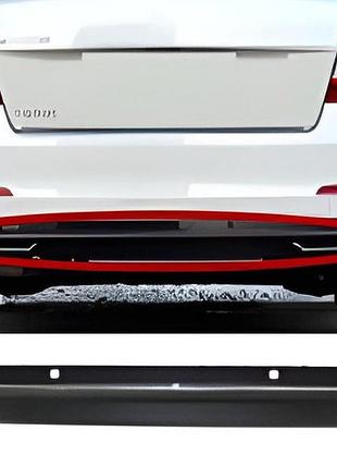 Задній дифузор dpt v-3 (sd, чорний матовий) для skoda octavia iii a7 2013-2019 рр