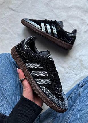 Кроссовки женские samba og rhinestone black