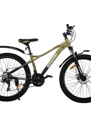 Велосипед spark axion (колеса – 26", алюминиевая рама – 15") оливковый с черным
