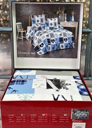 Постельное белье фланелевое байковое евро размер belizza home chrismas two