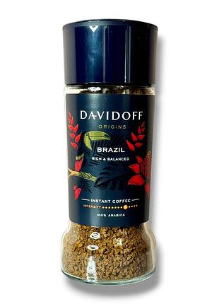 Кофе растворимый davidoff origins brazil, сублимированный, 90 г