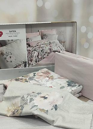 Постельное белье сатин люкс 200 на 220 см евро размер cotton box dalya