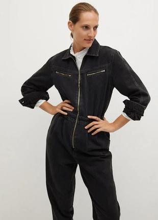 Комбинезон denim черный mango
