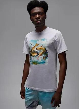 Футболка мужская nike jordan ss crew ld white