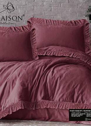 Постельное бельё la maison варёный хлопок 200 на 220 см евро размер weens cherry