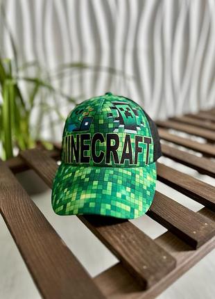 Детская бейсболка для мальчика с принтом "minecraft",цветная